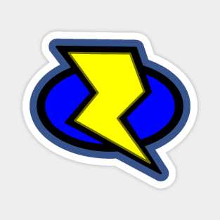 Lightning Bolt Logo - Blue Magnet