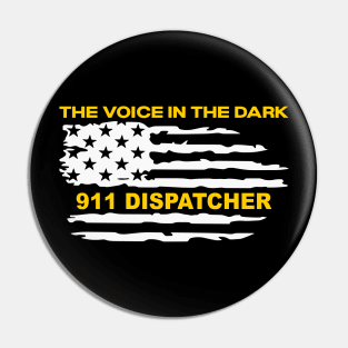 Thin Gold Line Flag Gift for 911 Dispatcher and Sheriff Operator First Responders Pin