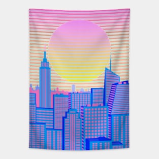 Hello New York Skyline Tapestry