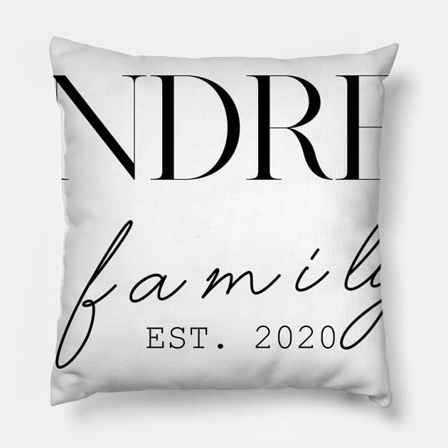 Andrea Family EST. 2020, Surname, Andrea Pillow by ProvidenciaryArtist