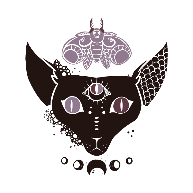 Sphynx Cat, Moth, Third Eye, And Triangle by cellsdividing
