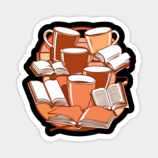 Vintage Coffee Reading Vibes Magnet