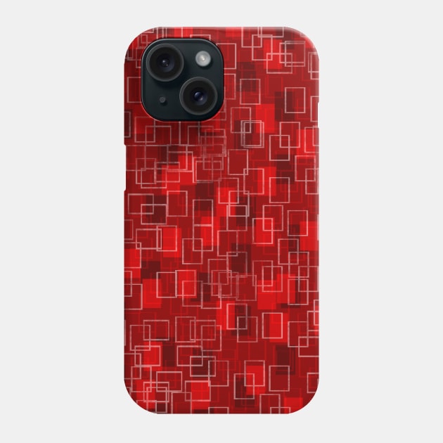 Red Rectangle Pattern Phone Case by Scratch