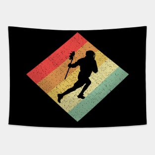 Retro Vintage 80s Lacrosse Gift For Lacrosse Players Tapestry