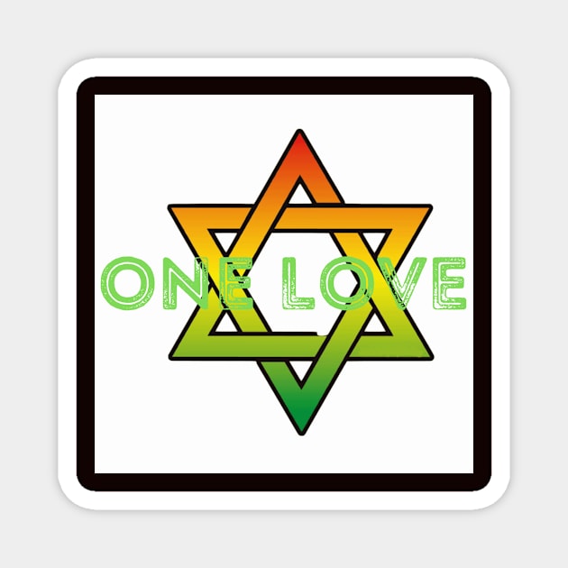 ONE LOVE STAR Magnet by Rockers Media