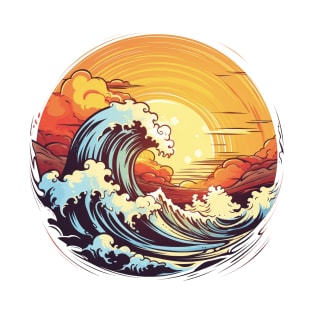 Golden Surfing Bliss T-Shirt