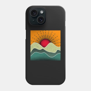 Sunset Over The Mountains Sunset Over The Ocean Phone Case