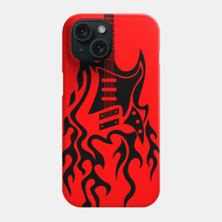 Electric Guitar Fire Illustration Phone Case