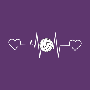 Volleyball Heartbeat Cute Funny T-Shirt