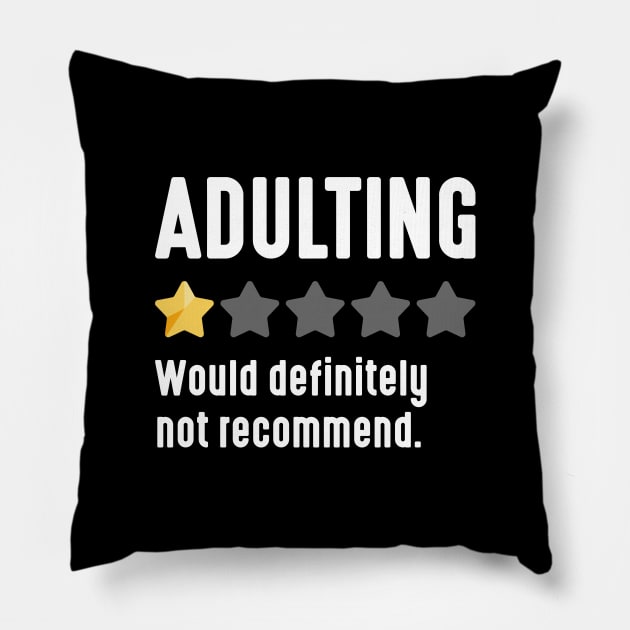 Adulting Pillow by LuckyFoxDesigns