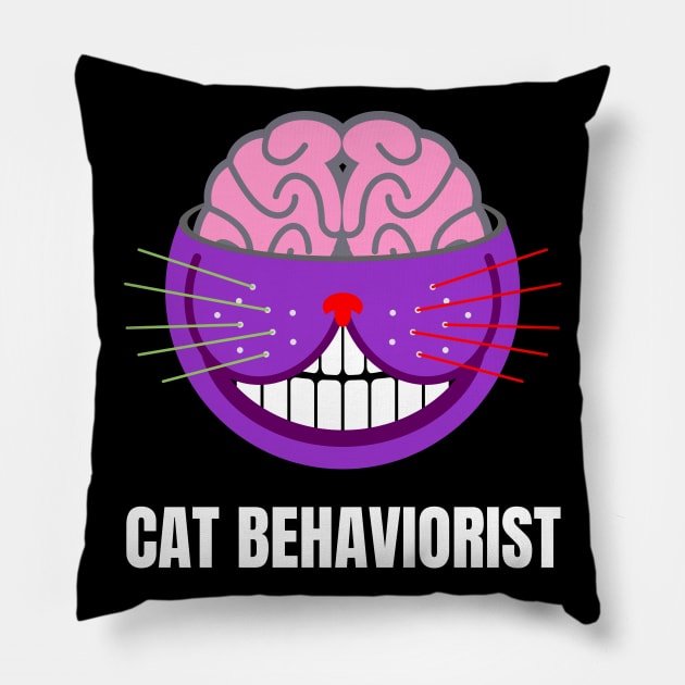 Cat Behaviorist Pillow by nathalieaynie