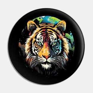 Siberian Tiger Earth Day Pin