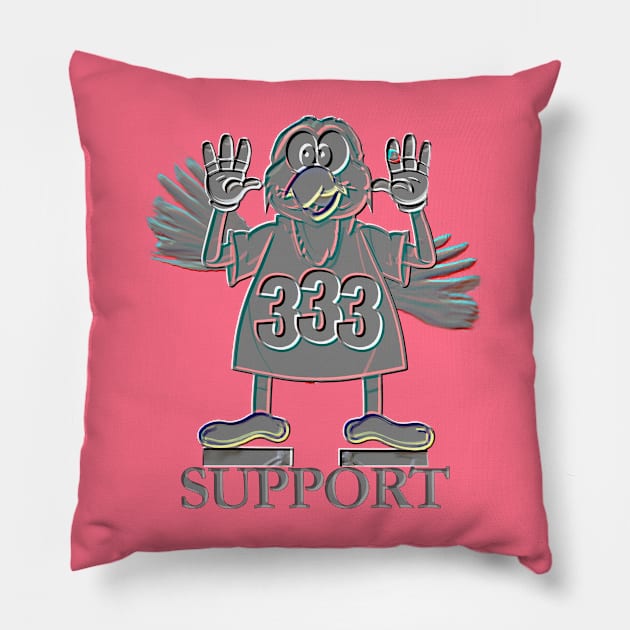 Angel Number 333: SUPPORT Pillow by Angelic Gangster