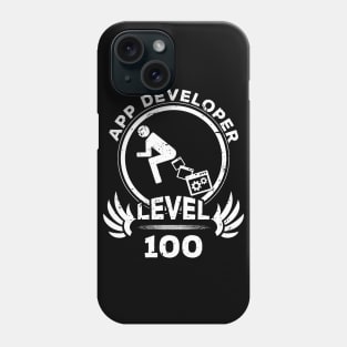 Level 100 App Developer Funny Programmer Gift Phone Case