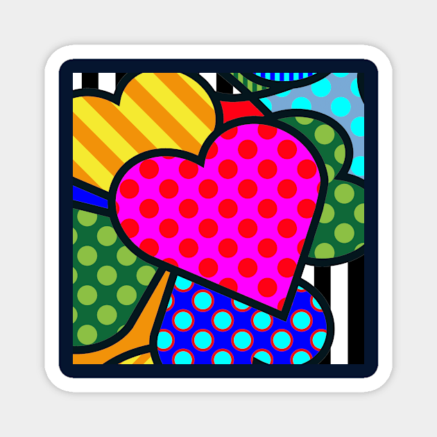 Square Lucky Heart Magnet by Art-Frankenberg