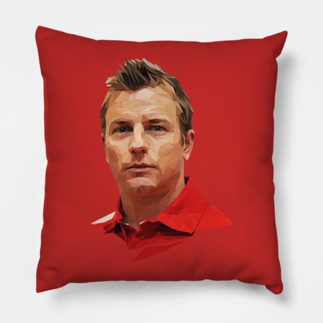 Kimi Raikkonen low poly Pillow by pxl_g
