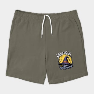 Wicked & Wild Skull with Witch Hat Halloween Design Shorts