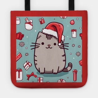 Pu-sheen Santa kitty Tote