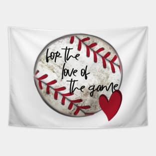 For the Love of the Game Baseball Heart Design Tapestry