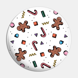 Retro Gingerbread Pattern Pin