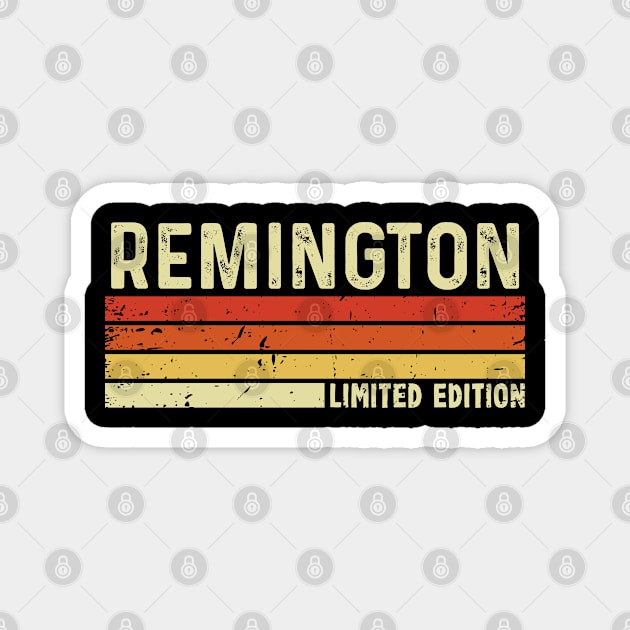 Remington First Name Vintage Retro Gift For Remington Magnet by CoolDesignsDz