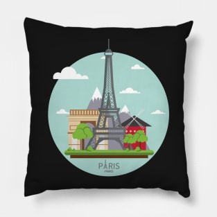 Paris France Eiffel Tower Visitors Tourist Edition Pillow