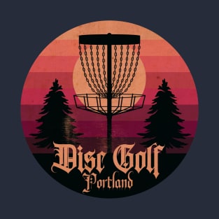 Disc Golf Portland Sunset T-Shirt