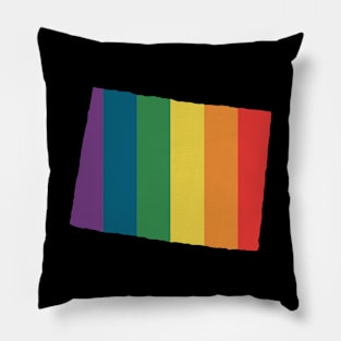 Colorado State Rainbow Pillow