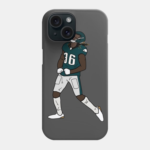 Jay Ajayi Touchdown Celebration - Philadelphia Eagles Phone Case by xavierjfong