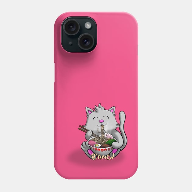 Ramen Noodle Cat Phone Case by JAC3D
