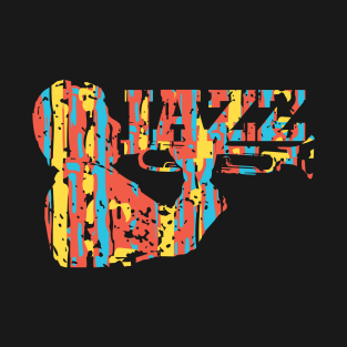 Colorful Modern Jazz Trumpet Musician T-Shirt