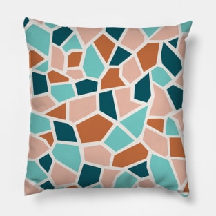 Trendy Pastel Mosaik Modern Terrazzo Pattern Pillow