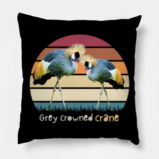 Grey crowned crane Pillow