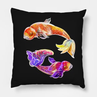 Koi fish pair couple tropical fishing gifts sea ocean nature fish lovers Pillow