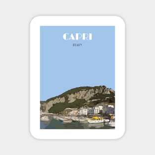 Capri Travel Poster Print Magnet