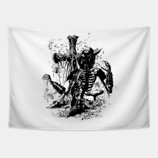 Skeleton Black&White Tapestry