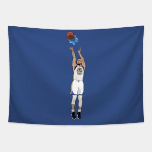 Steph Curry Splash Golden State Warriors Tapestry