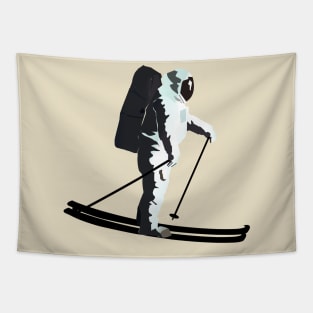 Moonlight Skiing Tapestry