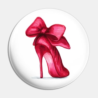 Ladies Red High Heels Shoes Pin