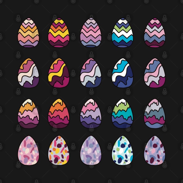 Journal sticker set Easter eggs by Chigurena