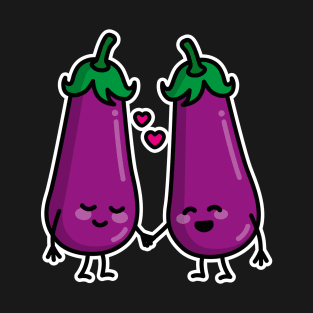 Sexting homosexual aubergine eggplant gay couples horny penis dirty T-Shirt