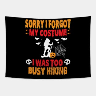 Halloween Hiker tshirt lazy costume for Campers & Backpackers Tapestry