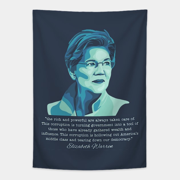 Elizabeth Warren Tapestry by Slightly Unhinged