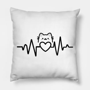 Cat Heartbeat Pillow