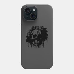 skull with roses Phone Case