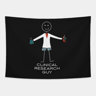 Funny Mens Clinical Research Guy Tapestry