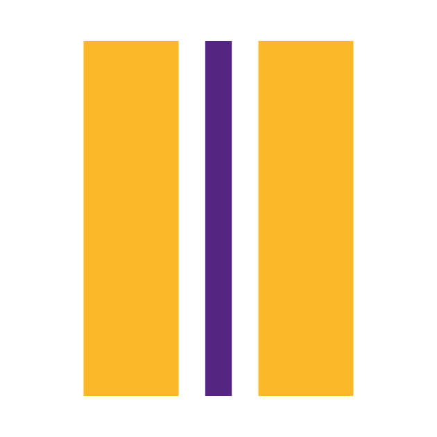 Retro American Basketball Stripes LA, Yellow, White, Purple by Culture-Factory