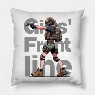 Girls' Frontline Tactical Chic Tee: Where Strength Meets Style Pillow