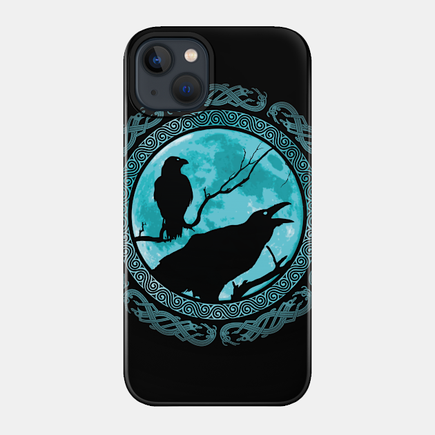 Hugin and Munin Ravens of Odin - Hugin And Munin - Phone Case