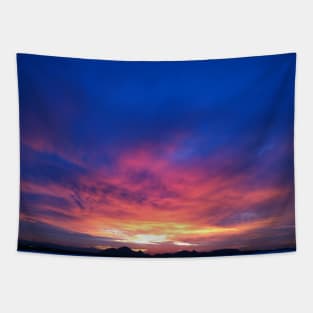 Blue sky fire Tapestry